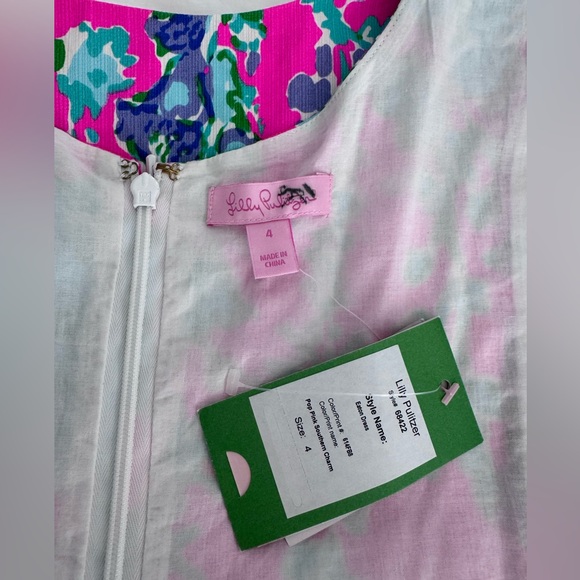 NWT Lilly Pulitzer Eaton Shift Dress SZ 4 Pop Pink Southern Charm - Picture 15 of 16